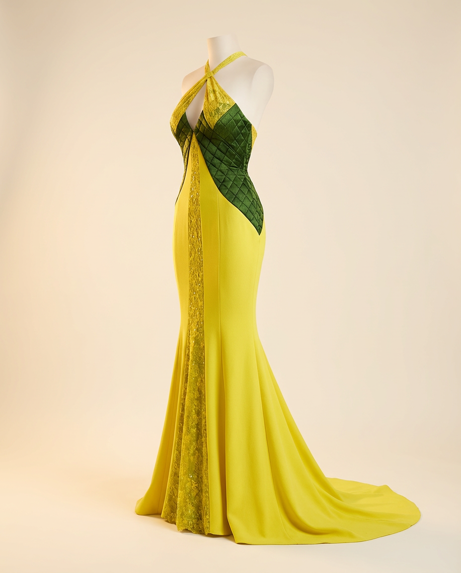 Oscar B. — yellow and green halter